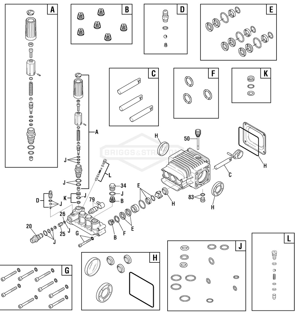 020647 with a 709500 pump breakdown & parts